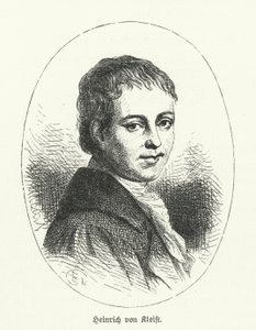 Heinrich von Kleist , tysk poet, dramatiker, romanforfatter og novelleforfatter (litho) av German School