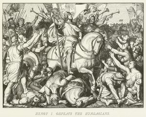 Henry I beseirer ungarerne av German School