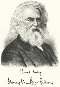 Henry Wadsworth Longfellow , amerikansk poet og professor (gravering) av German School