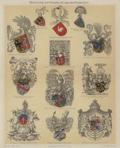 Heraldikk (farge litho) av German School