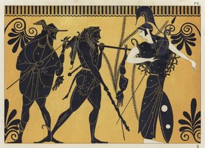 Hercules og Cercopes av German School