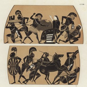 Hercules beseirer Cycnus av German School