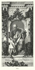Horace, romersk poet (gravering) av German School