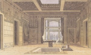 Sallustius#39; hus, Pompeii, Italia (fargelitografi) av German School