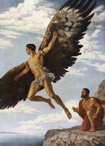 Icarus (farge litho) av German School