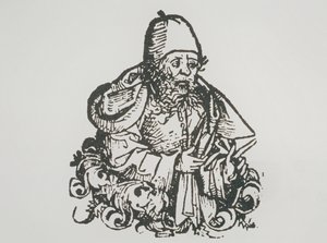 Ideell portrett av Guido Bonatti, kopi av en illustrasjon fra Liber Chronicarum av Hartmann Schedel, 1493, brukt i A History of Magic sent på 1800-tallet av German School