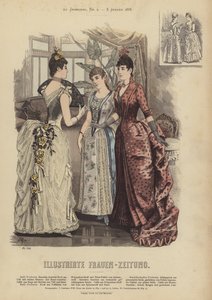Illustrasjon for Illustrirte Frauen-Zeitung (farge litho) av German School