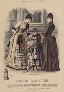 Illustrasjon for Illustrirte Frauen-Zeitung (farge litho) av German School
