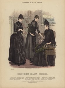 Illustrasjon for Illustrirte Frauen-Zeitung (farge litho) av German School