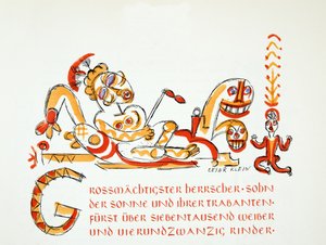 Illustrasjon fra Styl, utg. 1922 (sjablongtrykk) av German School