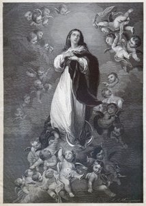 Immaculee Conception, rundt 1900 (gravering) av German School
