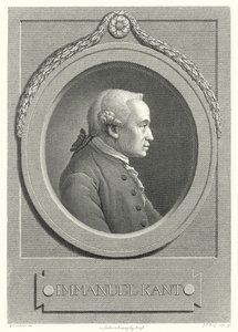 Immanuel Kant , tysk filosof (gravering) av German School