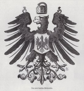 Imperial eagle, nytt emblem fra Tyskland (gravering) av German School
