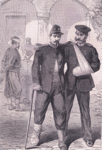 På sykehuset, Cassells History of the War between France and Germany utgitt av Cassell and Company Limited, ca. 1890 (litho) av German School
