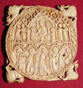 Elfenbensspeiletui, ca. 1360-70 av German School