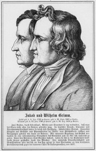 Jacob og Wilhelm Grimm (gravering) av German School