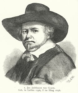 Jan van Goyen , maler fra den nederlandske gullalderen (gravering) av German School