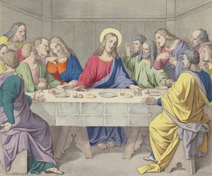 Jesus innstifter den hellige eukaristien
