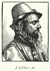 Johann Baptist Fischart , tysk satiriker (gravering) av German School