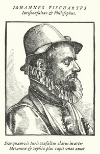 Johann Fischart , tysk satiriker og publicist (gravering) av German School
