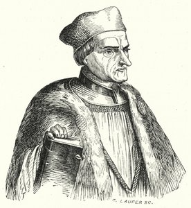 Johann Geiler von Kaisersberg , sveitsisk prest og teolog (gravering) av German School