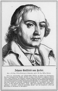 Johann Gottfried von Herder (gravering) av German School