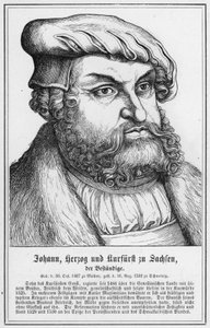 Johann, hertug og kurfyrst av Sachsen, den utholdende (gravering) av German School
