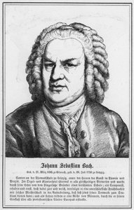 Johann Sebastian Bach (gravering) av German School