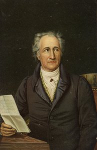 Johann Wolfgang von Goethe (1749–1832), tysk poet, romanforfatter og dramatiker (kromolitho) av German School