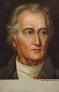 Johann Wolfgang von Goethe (1749–1832), tysk poet, romanforfatter og dramatiker (kromolitho) av German School
