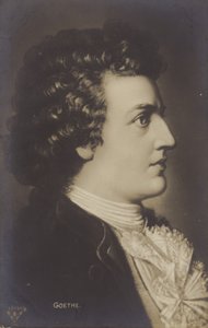 Johann Wolfgang von Goethe (1749–1832), tysk poet, romanforfatter og dramatiker (litografi) av German School