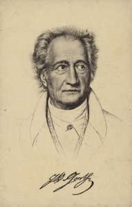 Johann Wolfgang von Goethe (1749–1832), tysk poet, romanforfatter og dramatiker (litografi) av German School
