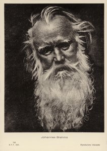 Johannes Brahms , tysk komponist og pianist (1833-1897) av German School
