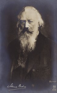 Johannes Brahms , tysk komponist og pianist (1833-1897) av German School