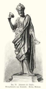 Johannes døperen, bronsestatue av Donatello (gravering) av German School