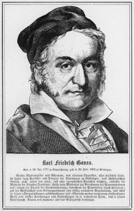 Karl Friedrich Gauss (gravering) av German School