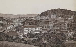 Karlovy Vary fra nordsiden (litho) av German School