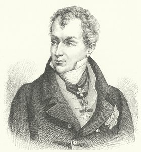 Klemens von Metternich, prins av Metternich-Winneburg, tysk diplomat og statsmann (gravering) av German School
