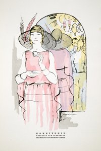 Koketterie, Tea Dress av M. Gerstel, fra Styl, pub.1922 (pochoir-trykk) av German School