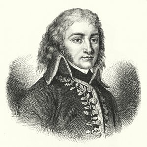 Lazare Hoche , fransk general i den revolusjonære hæren (gravering) av German School