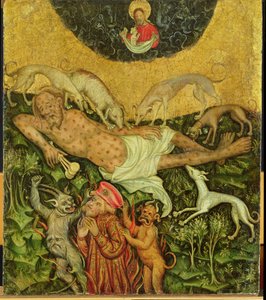 Lasarus og den rike mannen, ca. 1400 av German School