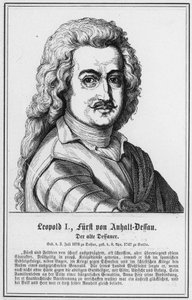 Leopold I, prins av Anhalt-Dessau, Den gamle Dessauer (gravering) av German School