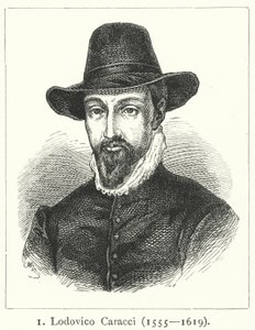 Lodovico Carracci , italiensk barokkkunstner (gravering) av German School