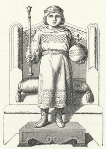 Louis the Child, siste karolingiske konge av Øst-Frankrike (gravering) av German School