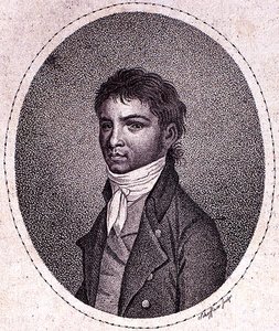 Louis van Beethoven (1712-73) gravert av Scheffner (mezzotint) av German School