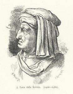Luca della Robbia , italiensk renessanseskulptør (gravering) av German School