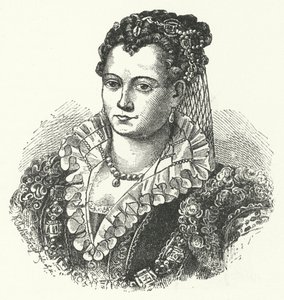 Lucrezia Borgia, hertuginnekonsort av Ferrara, Modena og Reggio (gravering) av German School