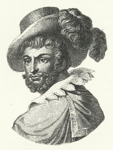 Luis de Camoes , portugisisk poet (gravering) av German School