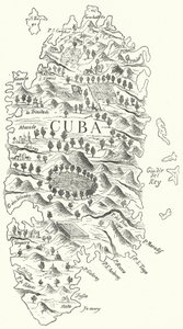 Kart over Cuba, c1500 (gravering) av German School