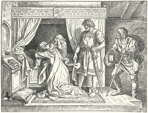 Margaret av Sicilia, datter av den hellige romerske keiser Frederick II, forlot sønnene sine etter å ha oppdaget utroskapen til mannen hennes, Albert den degenererte, markgreve av Meissen av German School